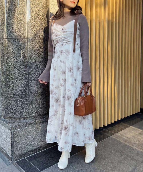 one after another NICE CLAUP（ワンアフターアナザーナイスクラップ）の「あざともてワンピースセット（ワンピース・レディース・ブラック/ブラウン/アイボリー/ベージュ・FREE）」の14枚目の写真