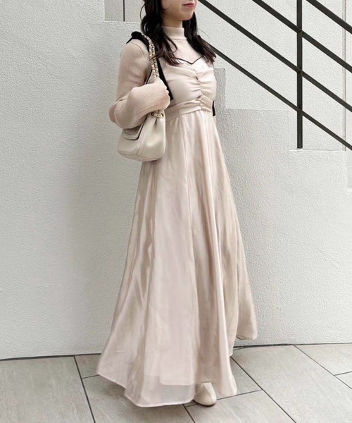 one after another NICE CLAUP（ワンアフターアナザーナイスクラップ）の「あざともてワンピースセット（ワンピース・レディース・ブラック/ブラウン/アイボリー/ベージュ・FREE）」の13枚目の写真