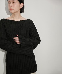ADAM ET ROPE' | 【サステナブル】凹凸ワッフルプルオーバー(Tシャツ/カットソー)