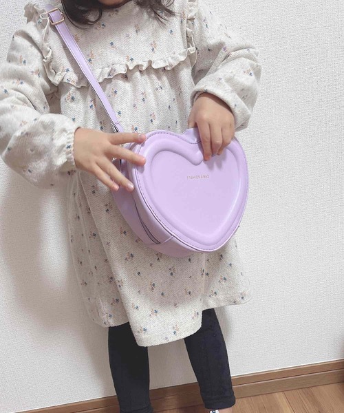 CERCA(チェルカ)の「lulunoix/ハートショルダーバッグ N15176(ショルダーバッグ・キッズ・ホワイト/ブラック/ベージュ/パープル/ブラウン/ピンク/ブルー/グリーン/レッド/アイボリー・FREE)」の8枚目の写真