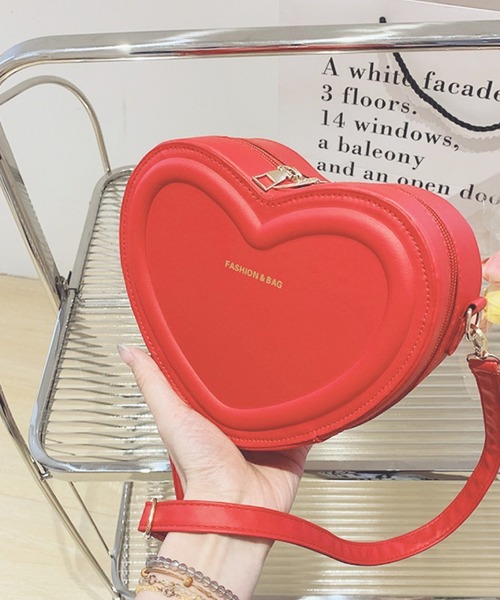 CERCA(チェルカ)の「lulunoix/ハートショルダーバッグ N15176(ショルダーバッグ・キッズ・ホワイト/ブラック/ベージュ/パープル/ブラウン/ピンク/ブルー/グリーン/レッド/アイボリー・FREE)」の10枚目の写真