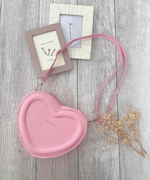 CERCA(チェルカ)の「lulunoix/ハートショルダーバッグ N15176(ショルダーバッグ・キッズ・ホワイト/ブラック/ベージュ/パープル/ブラウン/ピンク/ブルー/グリーン/レッド/アイボリー・FREE)」の9枚目の写真