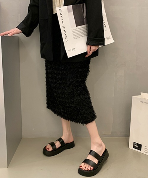 Miniministore(ミニミニストア)の「厚底サンダル ベルトフラットサンダル美脚(サンダル・レディース・アイボリー/ブラウン/ブラック・23.5cm/23.0cm/24.0cm/22.5cm/24.5cm)」の7枚目の写真