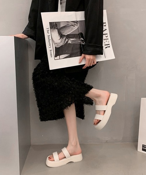 Miniministore(ミニミニストア)の「厚底サンダル ベルトフラットサンダル美脚(サンダル・レディース・アイボリー/ブラウン/ブラック・23.5cm/23.0cm/24.0cm/22.5cm/24.5cm)」の13枚目の写真