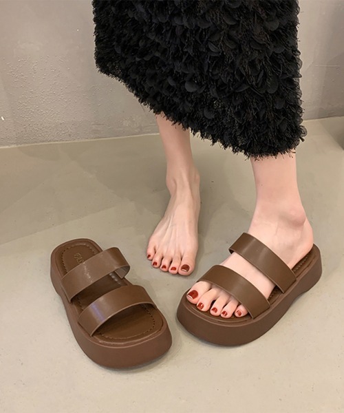 Miniministore(ミニミニストア)の「厚底サンダル ベルトフラットサンダル美脚(サンダル・レディース・アイボリー/ブラウン/ブラック・23.5cm/23.0cm/24.0cm/22.5cm/24.5cm)」の14枚目の写真