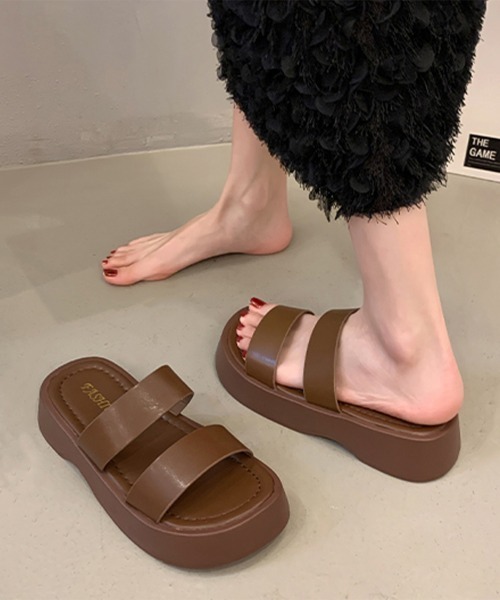 Miniministore(ミニミニストア)の「厚底サンダル ベルトフラットサンダル美脚(サンダル・レディース・アイボリー/ブラウン/ブラック・23.5cm/23.0cm/24.0cm/22.5cm/24.5cm)」の15枚目の写真