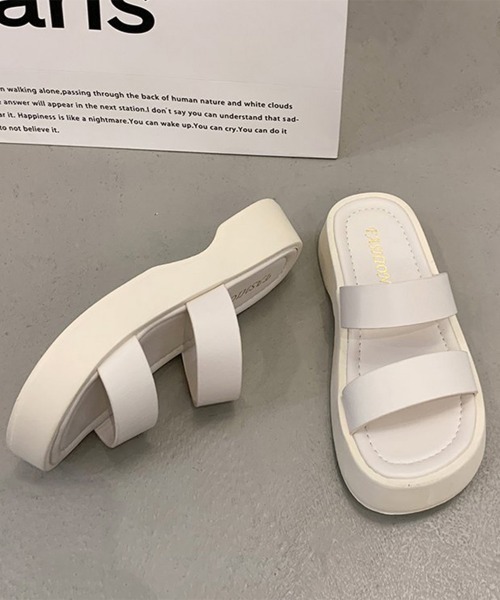 Miniministore(ミニミニストア)の「厚底サンダル ベルトフラットサンダル美脚(サンダル・レディース・アイボリー/ブラウン/ブラック・23.5cm/23.0cm/24.0cm/22.5cm/24.5cm)」の20枚目の写真