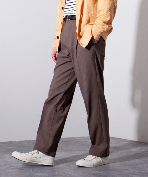 GLOSTER（グロスター）の「【GLOSTER/グロスター】ドライオックス タックイージーパンツ テーパード スラックス（その他パンツ・メンズ・ブラック/カーキブラウン/ベージュ・S/L/M）」の3枚目の写真