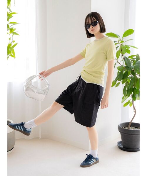 Ungrid（アングリッド）の「カーゴハーフパンツ（カーゴパンツ・レディース・ブラック/オフホワイト・FREE）」の13枚目の写真