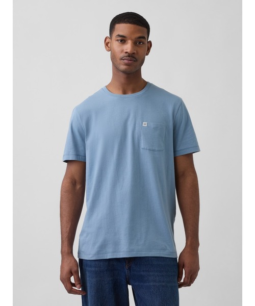GAP(ギャップ)の「オーガニックコットン ポケット Tシャツ(ユニセックス)(Tシャツ/カットソー・メンズ・ホワイト/アクア/ブルー/ネイビー/ラベンダー/ブラック/ブラウン/グリーン/ライトブルー/ピンク/グレー/ワイン/ブルー系その他/カーキ/ベージュ/ピンク系その他/ブルー系その他2・XL/S/M/L/XS)」の13枚目の写真