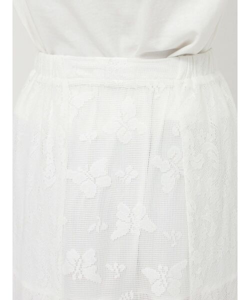 merry jenny（メリージェニー）の「Butterflyレースレイヤードスカート（スカート・レディース・オフホワイト/ブラック・FREE）」の13枚目の写真