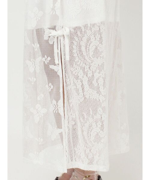 merry jenny（メリージェニー）の「Butterflyレースレイヤードスカート（スカート・レディース・オフホワイト/ブラック・FREE）」の14枚目の写真