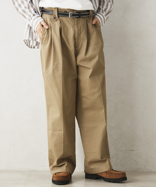 JOURNAL STANDARD relume（ジャーナルスタンダード　レリューム）の「【MICROTEX / マイクロテックス】2プリーツスラックス（その他パンツ・メンズ・ベージュ/ブラック・MEDIUM/LARGE）」の12枚目の写真