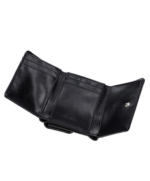 X-girl（エックスガール）の「FAUX LEATHER MINI WALLET（財布・レディース・ライトブルー/ブラック/オレンジ・ONE SIZE）」の7枚目の写真