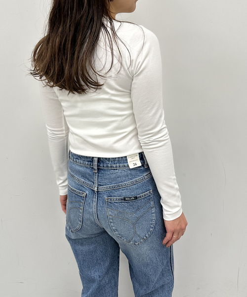 U by SPICK&SPAN（ユーバイスピックアンドスパン）の「フロントスカラカットソー（Tシャツ/カットソー・レディース・ブラック/ホワイト・FREE）」の16枚目の写真