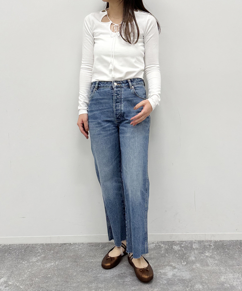 U by SPICK&SPAN（ユーバイスピックアンドスパン）の「フロントスカラカットソー（Tシャツ/カットソー・レディース・ブラック/ホワイト・FREE）」の17枚目の写真