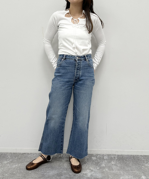 U by SPICK&SPAN（ユーバイスピックアンドスパン）の「フロントスカラカットソー（Tシャツ/カットソー・レディース・ブラック/ホワイト・FREE）」の19枚目の写真