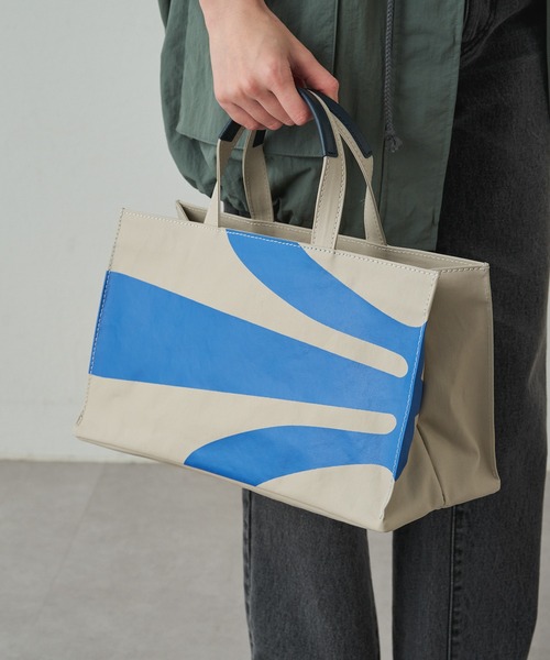 russet(ラシット)の「<Orange Label>横長トートバッグ (CE-1282)(トートバッグ・レディース・グレー/ホワイト/ライトグレー・FREE)」の2枚目の写真