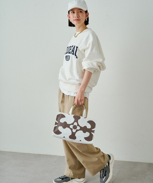 russet(ラシット)の「<Orange Label>横長トートバッグ (CE-1282)(トートバッグ・レディース・グレー/ホワイト/ライトグレー・FREE)」の5枚目の写真