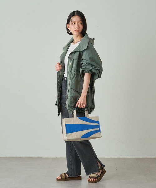 russet(ラシット)の「<Orange Label>横長トートバッグ (CE-1282)(トートバッグ・レディース・グレー/ホワイト/ライトグレー・FREE)」の19枚目の写真