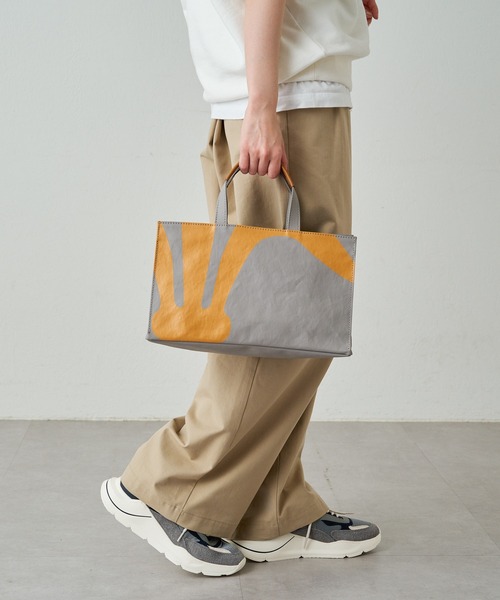 russet(ラシット)の「<Orange Label>横長トートバッグ (CE-1282)(トートバッグ・レディース・グレー/ホワイト/ライトグレー・FREE)」の13枚目の写真