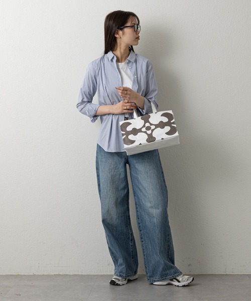 russet(ラシット)の「<Orange Label>横長トートバッグ (CE-1282)(トートバッグ・レディース・グレー/ホワイト/ライトグレー・FREE)」の8枚目の写真