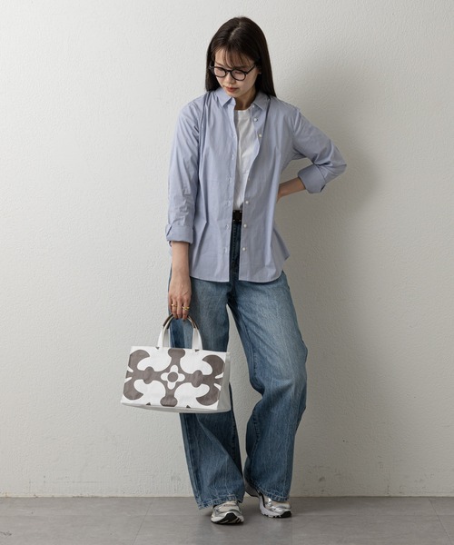 russet(ラシット)の「<Orange Label>横長トートバッグ (CE-1282)(トートバッグ・レディース・グレー/ホワイト/ライトグレー・FREE)」の10枚目の写真