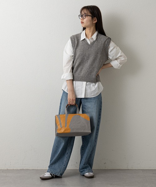russet(ラシット)の「<Orange Label>横長トートバッグ (CE-1282)(トートバッグ・レディース・グレー/ホワイト/ライトグレー・FREE)」の16枚目の写真