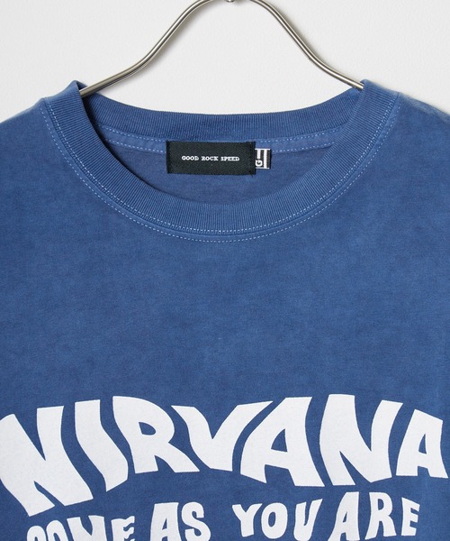 GOOD ROCK SPEED(グッドロックスピード)の「GOOD ROCK SPEED/グッドロックスピード NIRVANA LS shirt 長袖Tシャツ(Tシャツ/カットソー・メンズ・ネイビー・M/L/XL)」の2枚目の写真