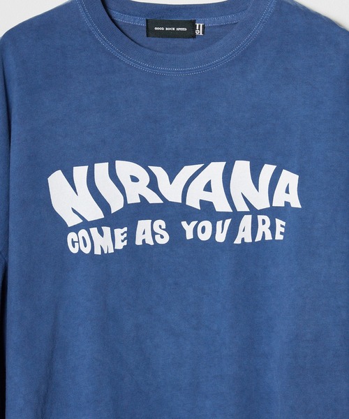 GOOD ROCK SPEED(グッドロックスピード)の「GOOD ROCK SPEED/グッドロックスピード NIRVANA LS shirt 長袖Tシャツ(Tシャツ/カットソー・メンズ・ネイビー・M/L/XL)」の3枚目の写真