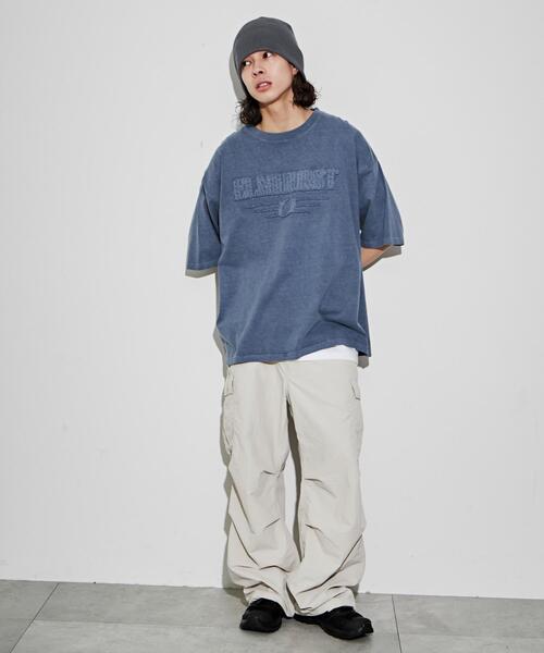 WEGO(ウィゴー)の「WEGO/ピグメントダメージアップリケT(Tシャツ/カットソー・メンズ・レッド/ブルー/ベージュ/スミクロ・MEDIUM/LARGE)」の14枚目の写真