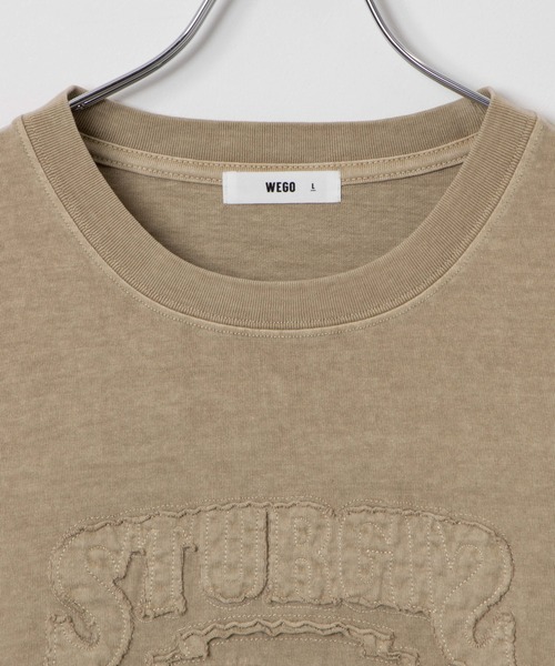 WEGO(ウィゴー)の「WEGO/ピグメントダメージアップリケT(Tシャツ/カットソー・メンズ・レッド/ブルー/ベージュ/スミクロ・MEDIUM/LARGE)」の19枚目の写真