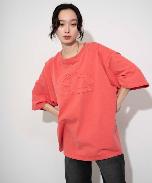 WEGO(ウィゴー)の「WEGO/ピグメントダメージアップリケT(Tシャツ/カットソー・メンズ・レッド/ブルー/ベージュ/スミクロ・MEDIUM/LARGE)」の12枚目の写真