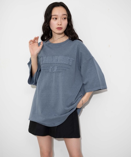WEGO(ウィゴー)の「WEGO/ピグメントダメージアップリケT(Tシャツ/カットソー・メンズ・レッド/ブルー/ベージュ/スミクロ・MEDIUM/LARGE)」の8枚目の写真