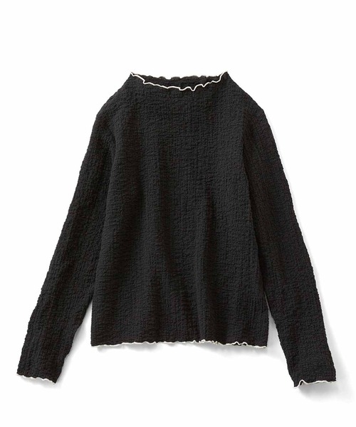 Live in comfort（リブインコンフォート）の「リブ　イン　コンフォート　ちょい足しでオシャレ度アップ！　コットン混のぽこぽこトップス（Tシャツ/カットソー・レディース・ホワイト/ブルー/ブラック・LARGE/X-LARGE/XX-LARGE/MEDIUM/XXX-LARGE/SMALL）」の8枚目の写真