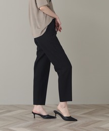 リネン混テーパードパンツ