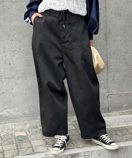 CIAOPANIC(チャオパニック)の「【ユニセックス】カーブワイドチノパンツ(チノパンツ・レディース・ブラック/ベージュ/グレー/オレンジ・MEDIUM/LARGE)」の10枚目の写真