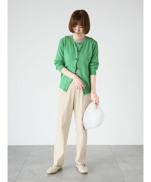 Lugnoncure（ルノンキュール）の「リブ半袖トップス(ボーダー・無地)（Tシャツ/カットソー・レディース・ブラック/オフホワイト/ホワイト・F）」の4枚目の写真