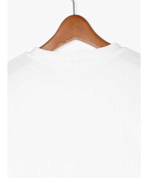 Lugnoncure（ルノンキュール）の「リブ半袖トップス(ボーダー・無地)（Tシャツ/カットソー・レディース・ブラック/オフホワイト/ホワイト・F）」の19枚目の写真