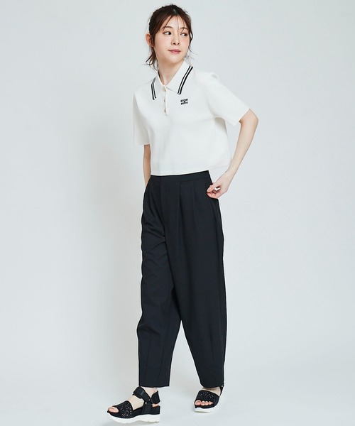 31 Sons de mode(トランテアン ソン ドゥ モード)の「ロゴ刺繍ポロニット(ポロシャツ・レディース・ブルー/オレンジ/ネイビー/オフホワイト・36)」の22枚目の写真