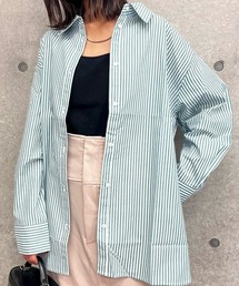 byYOUANCE | カラーストライプBIGシャツ(シャツ/ブラウス)