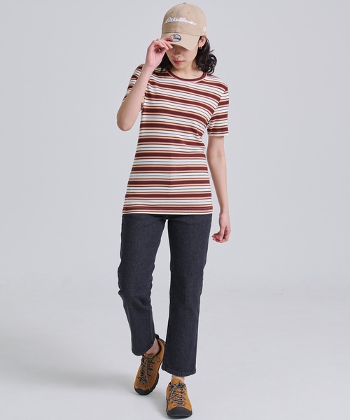 Eddie Bauer（エディーバウアー）の「エッセンシャルズ リブ Tシャツ（Tシャツ/カットソー・レディース・ブラウン/ブラック/ホワイト/ネイビー・M/S/XL/L）」の18枚目の写真