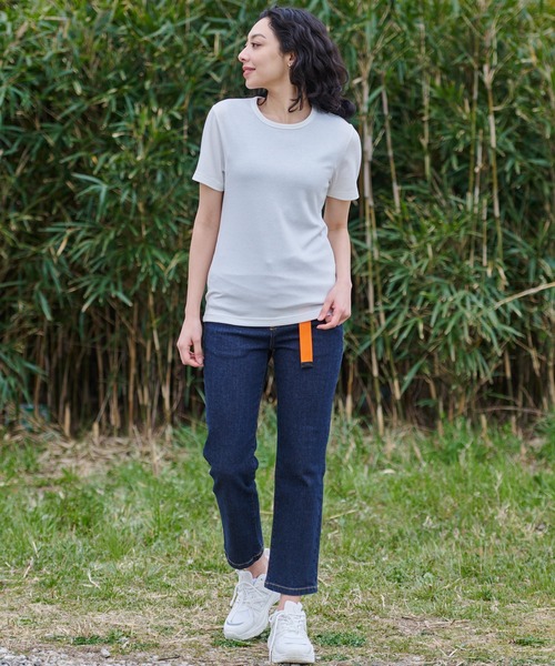 Eddie Bauer（エディーバウアー）の「エッセンシャルズ リブ Tシャツ（Tシャツ/カットソー・レディース・ブラウン/ブラック/ホワイト/ネイビー・M/S/XL/L）」の13枚目の写真