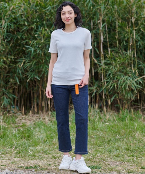Eddie Bauer（エディーバウアー）の「エッセンシャルズ リブ Tシャツ（Tシャツ/カットソー・レディース・ブラウン/ブラック/ホワイト/ネイビー・M/S/XL/L）」の14枚目の写真