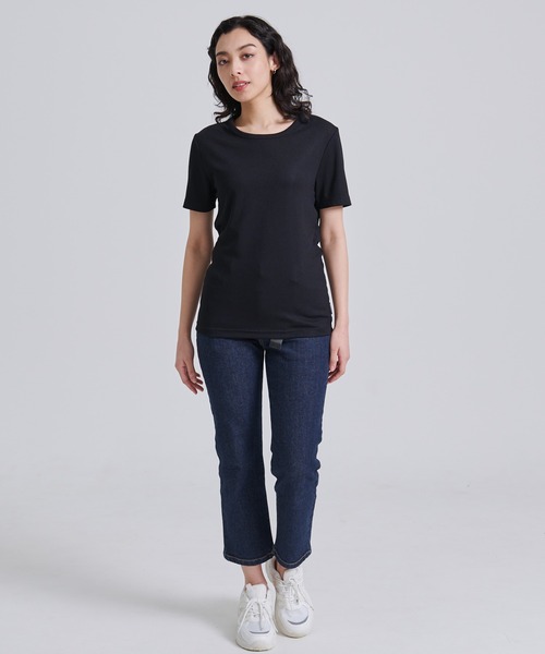 Eddie Bauer（エディーバウアー）の「エッセンシャルズ リブ Tシャツ（Tシャツ/カットソー・レディース・ブラウン/ブラック/ホワイト/ネイビー・M/S/XL/L）」の15枚目の写真