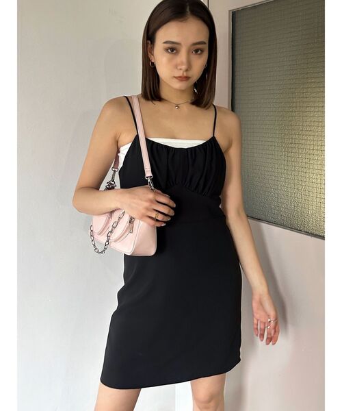 EMODA(エモダ)の「バックレースアップワンピース(ワンピース・レディース・ブラック/グレー/その他・FREE)」の1枚目の写真