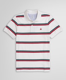 スーピマコットン ストレッチピケ マルチストライプ ポロシャツ Slim Fit