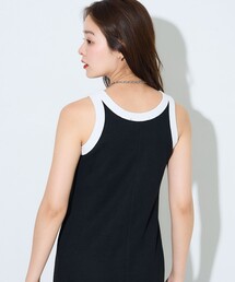 U.S. POLO ASSN.（ユーエスポロアッスン）の「U.S. POLO ASSN./ユーエスポロアッスン 別注 ワンポイント刺繍ロング丈カップ付きワンピース　限定展開（ワンピース・レディース）」