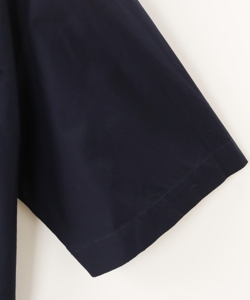 DANTON（ダントン）の「[DANTON/ダントン] コットンポプリン ショートスリーブワークシャツ（シャツ/ブラウス・レディース・グレイッシュベージュ/ネイビー/ホワイト・40/38/42）」の9枚目の写真