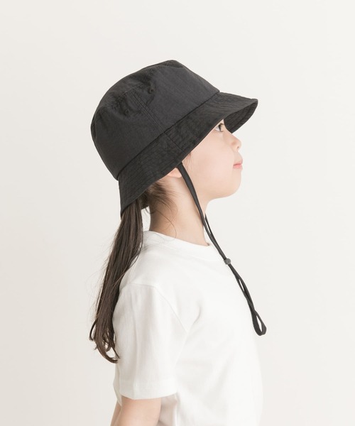 URBAN RESEARCH DOORS（アーバンリサーチドアーズ）の「撥水タフタバケットハット(KIDS)（ハット・キッズ・ブラック/ホワイト・ONE）」の3枚目の写真